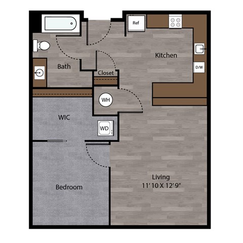 The Pilsner Floor Plan at Benson Lights Apartments in Omaha, NE